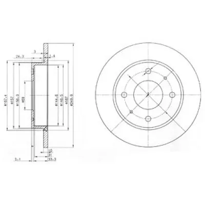 Disc frana DELPHI BG3971