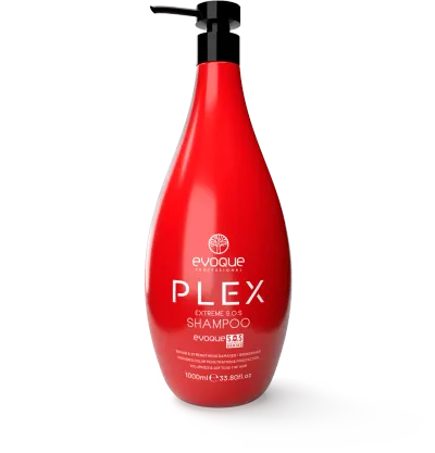 Sampon profesional Plex Extreme SOS EVOQUE USA, 1000 ml - Reparare intensa pentru par foarte procesat, degradat sau decolorat - Evoque