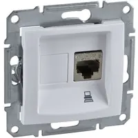 Priza simpla date Rj45 Cat.6 Utp Schneider Sedna SDN4700121, alb