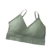 Bustiera Sport pentru Dama, cu Bretele si Spatele Gol, Fara Cusaturi, Model Push Up, Marime S/M, Verde, MIX14104