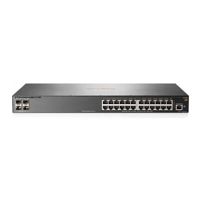 Switch cu 24 porturi Aruba JL354A, 128 Gbps, 16.000 MAC, 4 porturi SFP+, 1U, cu management