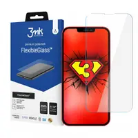 Folie de protectie Ecran 3MK FlexibleGlass pentru Apple iPhone 17e / 16e / 14 / 13 Pro, Sticla Flexibila, Full Glue
