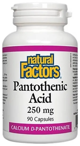 Pantothenic Acid, 250 mg, 90 capsule, Natural Factors