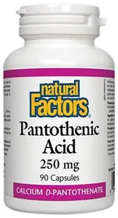 Pantothenic Acid, 250 mg, 90 capsule, Natural Factors