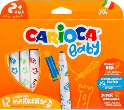 Set markere colorate Carioca Baby - 12 culori