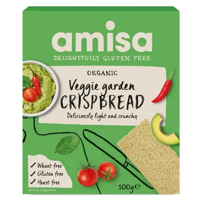 Crispbread veggie garden bio 100g Amisa