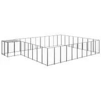 Gossi padoc pentru caini, negru, 25,41 m2, otel