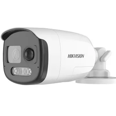 Camera Turbo X ColorVu Hikvision DS-2CE12DF3T-PIRXOS, 2MP, lentila 2.8mm, lumina alba 40 m, PIR, alarma audio/vizuala cu flash, microfon, IP67