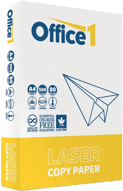 Hârtie de copiere Office 1 - Laser, A4, 80 g/m2, 500 foi