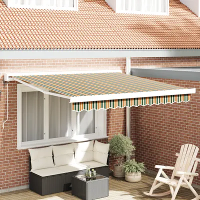 Gossi marchiza retractabila automata verde si galben 300x250 cm, Gossi tesatura de inlocuire pentru marchiza 3x2,5 m cadru verde si galben