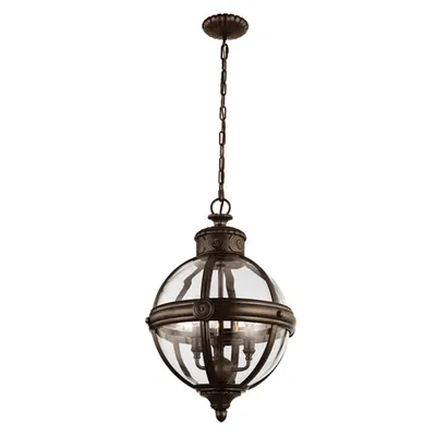Corp de iluminat suspendat, lustra Adams 3 Light Pendant Chandelier – British Bronze