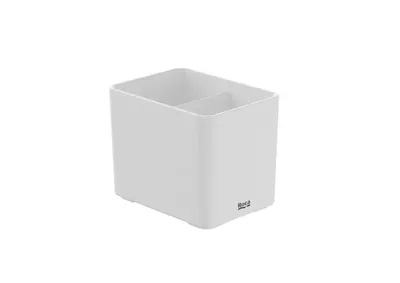 Pahar baie Roca Ona A817672C60, pe blat, 105 x 84 mm, plastic, mat, Alb