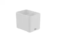 Pahar baie Roca Ona A817672C60, pe blat, 105 x 84 mm, plastic, mat, Alb