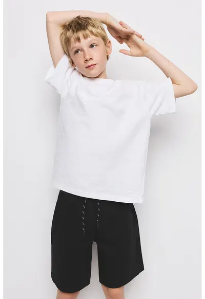 Pantaloni de trening cu snur de ajustare - Negru