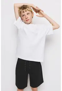 Pantaloni de trening cu snur de ajustare - Negru