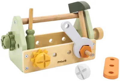 Set din lemn Viga Toys PolarB - Cutie de instrumente