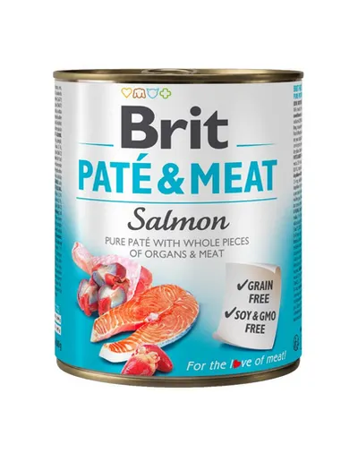 BRIT Pate&Meat salmon 800 g Hrana umeda caine adult, cu somon
