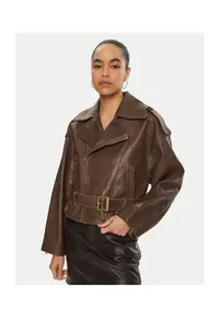 Geaca dama - 304760150 - Piele naturala - Maro - Maro