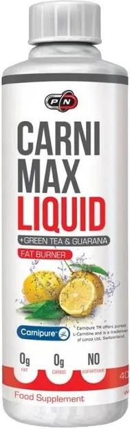Pure Nutrition Carni Max cu Guarana & Green Tea, lămâie, 500 ml
