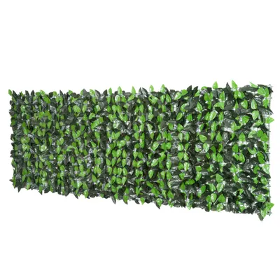 Gard artificial Verde Outsunny, 1X3m, iedera artificiala, frunze artificiale | Aosom RO