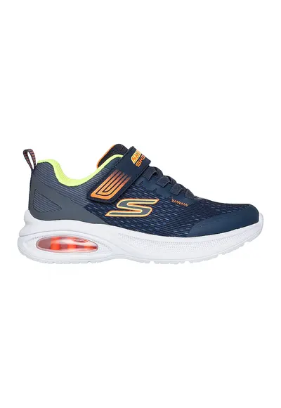Pantofi sport Microspec Max Advance Squad din plasa cu velcro - Portocaliu/Bleumarin