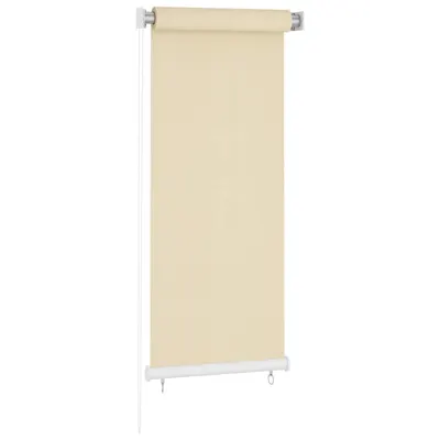 vidaXL Jaluzea tip rulou de exterior, crem, 65 (l) x 140 (î) cm, HDPE