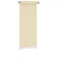 vidaXL Jaluzea tip rulou de exterior, crem, 65 (l) x 140 (î) cm, HDPE