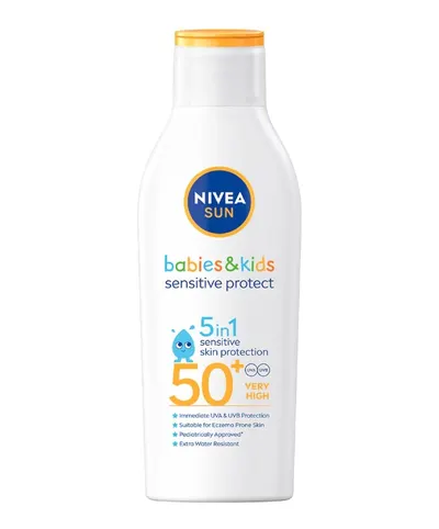 Nivea Sun Kids Sensitive Protect & Care - lotiune de protectie solara pentru copii cu SPF 50+ - 200 ml