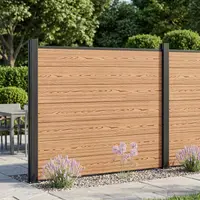 vidaXL Panou de Gardă WPC și Aluminiu Maro