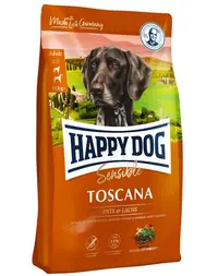 HAPPY DOG Supreme Toscana Hrana uscata pentru caini adulti, cu rata si somon 12.5 kg