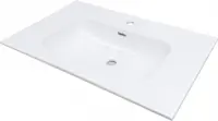 Lavoar baie incastrat, ceramic, cu gaura pentru baterie, 81x46.2 cm, alb, Deante Tubo