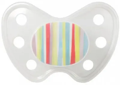 Baby Nova Suzeta Dentistar din silicon, marimea 3, in dungi