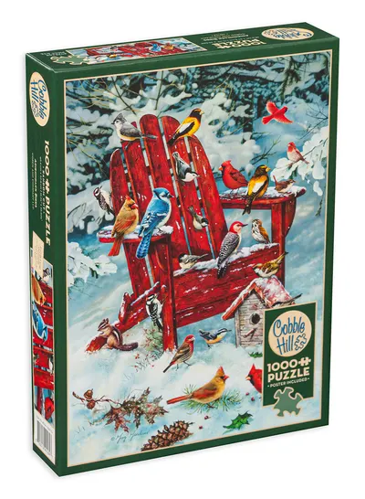 Puzzle Cobble Hill din 1000 de piese - Pasrari Adirondakski, Greg Giordano