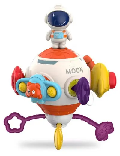Jucărie senzorială pentru bebeluși 8 în 1 Raya Toys - Minge cu activități