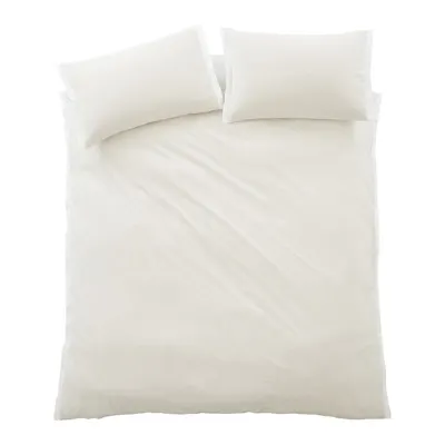 Lenjerie de pat crem din bumbac percal pentru pat dublu cu 3 piese 200x200 cm Seersucker Woven Stripe – Bianca