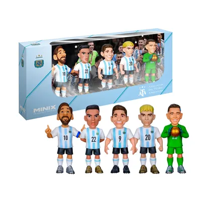 Set 5 figurine - Argentine - Messi, Lautaro, Alvarez, Mastantuono, Martinez