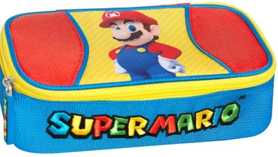 Penar școlar oval Panini Super Mario - Tricolore, 1 fermoar