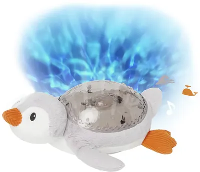 Lampă-proiector de noapte cu melodii și proiecții subacvatice Cloud B - Tranquil Penguin