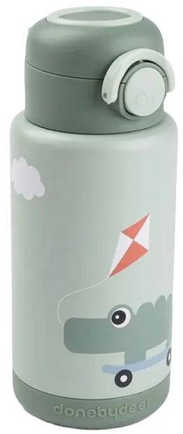 Sticlă termică Done by Deer - Playground, verde, 340 ml