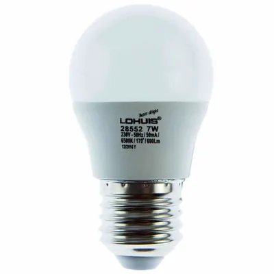 Bec LED ECOLINE LOHUIS, forma sferic, E27, 7W, 20000 ore, lumina rece