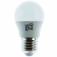 Bec LED ECOLINE LOHUIS, forma sferic, E27, 7W, 20000 ore, lumina rece