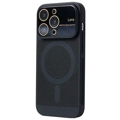 Husa Air Luxe, Perforatii si Protectie camera, Magsafe pentru iPhone 15 Pro, Disipare caldura, Negru Engros