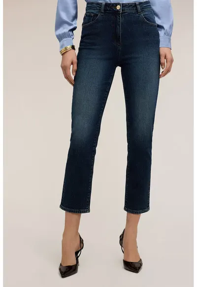 Blugi slim-fit - Albastru petrol