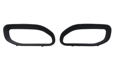 Capac carlig remorcare fata stanga/dreapta inferior, 2 pcs. set; open, plastic, negru potrivit RAM TRUCK RAM V dupa 2018