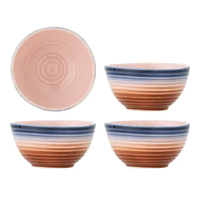 Boluri mici albastre/portocalii 4 buc. pentru supă din ceramică 350 ml Tatum – Bloomingville