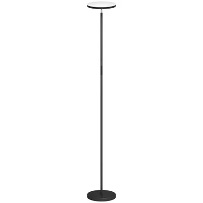 HOMCOM Lampă uplighter RGB, lampă dimabilă cu telecomandă & control touch, cap rotativ 350°, Negru | Aosom Romania