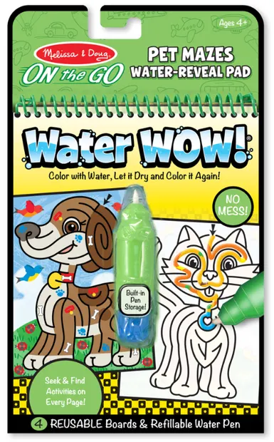 Carte de colorat Melissa & Doug - Desen cu apa pe linii