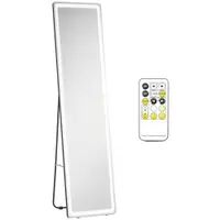 HOMCOM Măgic pe suport sau pe perete intensitate și culoare reglabile cu telecomandă 40 x 37 x 157,5H cm argintiu | Aosom Romania