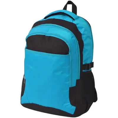 vidaXL Rucsac pentru școală, 40 L, negru și albastru
