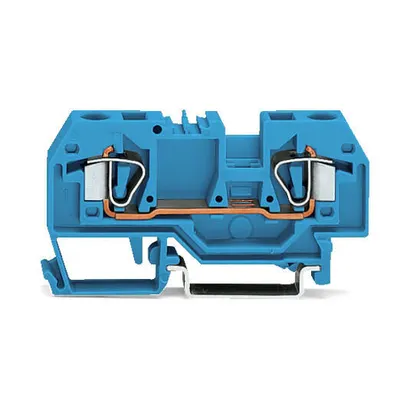 2-conductor through terminal block; 6 mm²; suitable for Ex i applications; center marking; for DIN-rail 35 x 15 and 35 x 7.5; CAGE CLAMP®; 6,00 mm²; blue